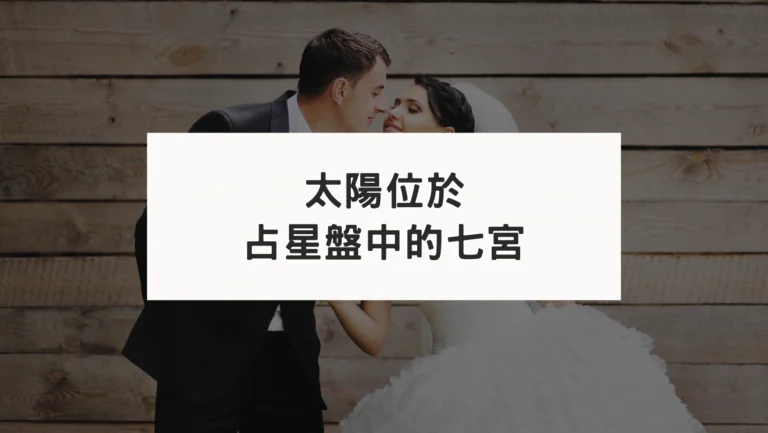 占星盤有星系列｜太陽七宮