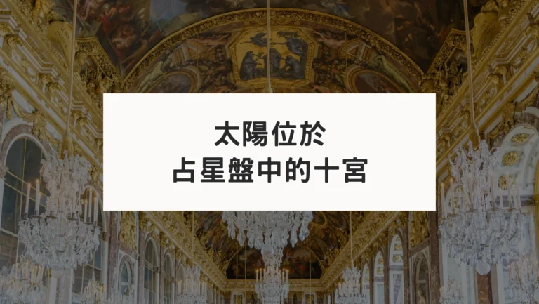 占星盤十宮有星系列｜太陽十宮